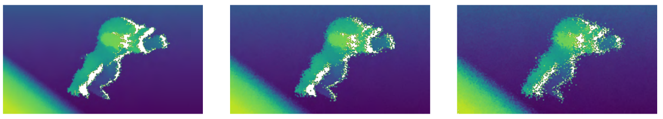 Image of armadillo model with synthetic noise applied